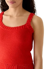 Women's Sleeveless Lace Line Tank Top
