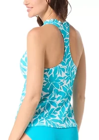 Women's Key West Pique Nina Ruffled Trim Racerback Tankini Top