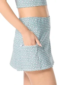 Geometric Print Emma Swim Skirt