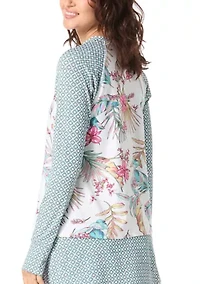 Women's Long Sleeve Mary Endless Summer Zip Front Rash Guard