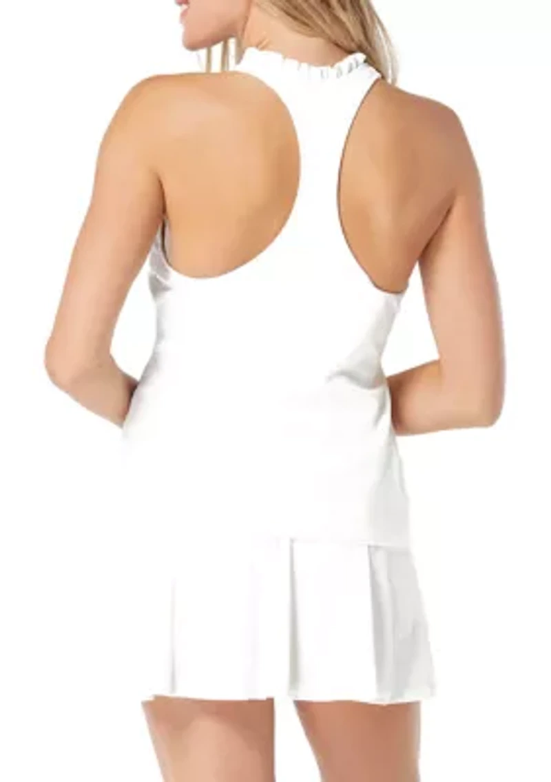 Beach House Swim Nina Ruffled Trim Textured Tankini Top