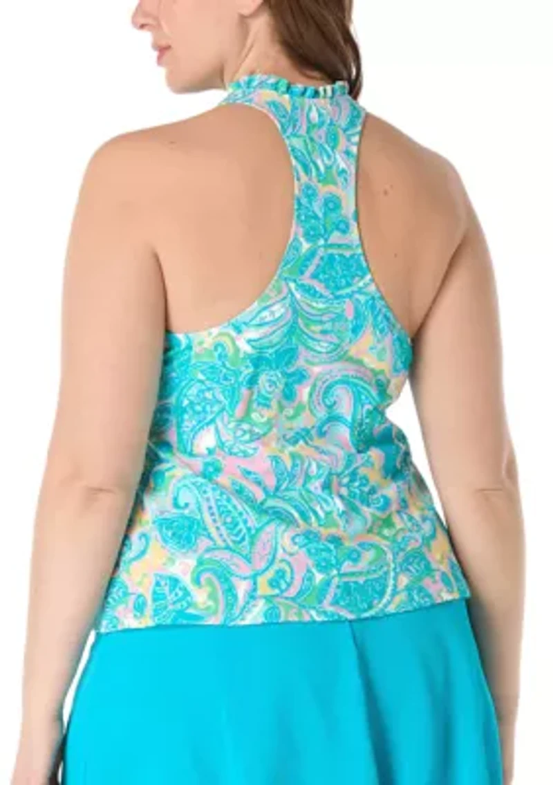 Sweet Life Nina Ruffle Trim Tankini Top