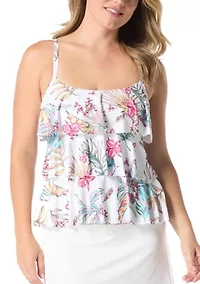 Plus Endless Summer Jane Ruffle Tankini Swim Top