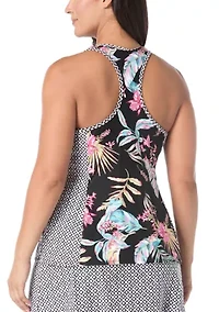 Plus Endless Summer Erinna Twin Print Tankini Swim Top