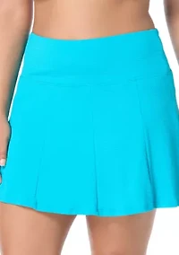 Plus Solid Pique Swim Skort