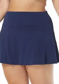 Plus Solid Pique Swim Skort