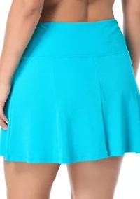 Plus Solid Pique Swim Skort