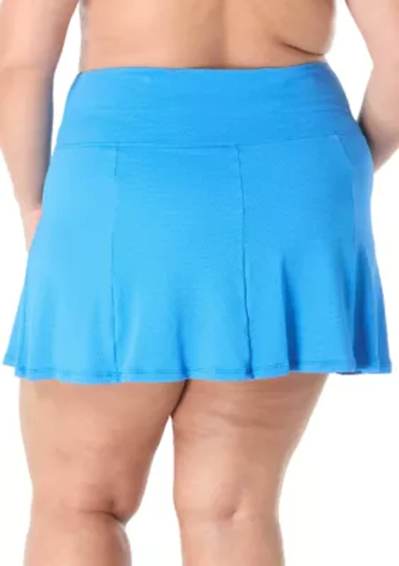 Plus Solid Pique Swim Skort