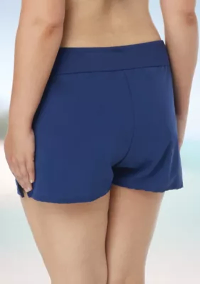 Plus Stretch Woven Swim Shorts