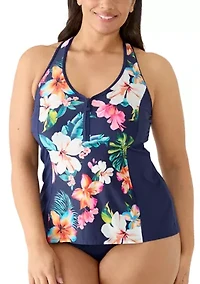 Women's Vibrant Vacay Erinna Racerback Tankini Top