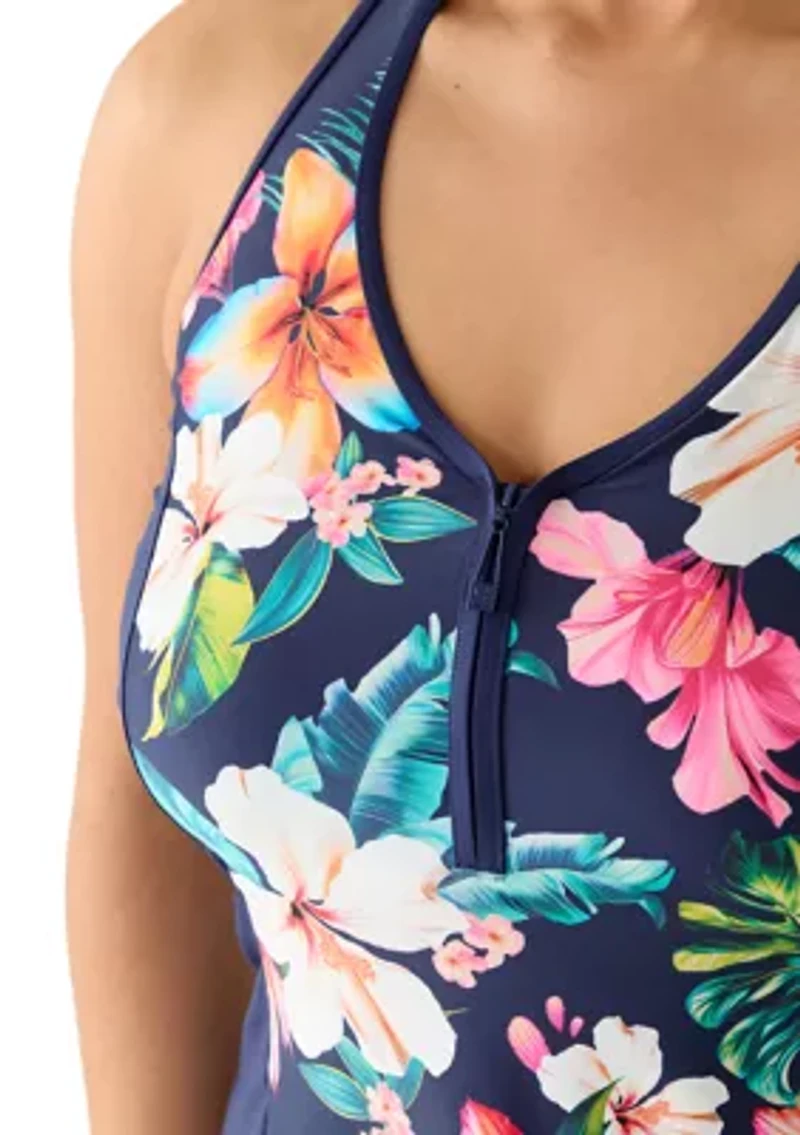 Women's Vibrant Vacay Erinna Racerback Tankini Top