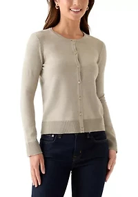 Petite Novelty Button Cardigan