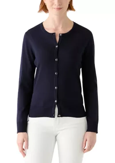 Petite Novelty Button Cardigan