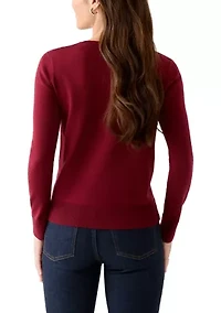 Petite Novelty Button Cardigan