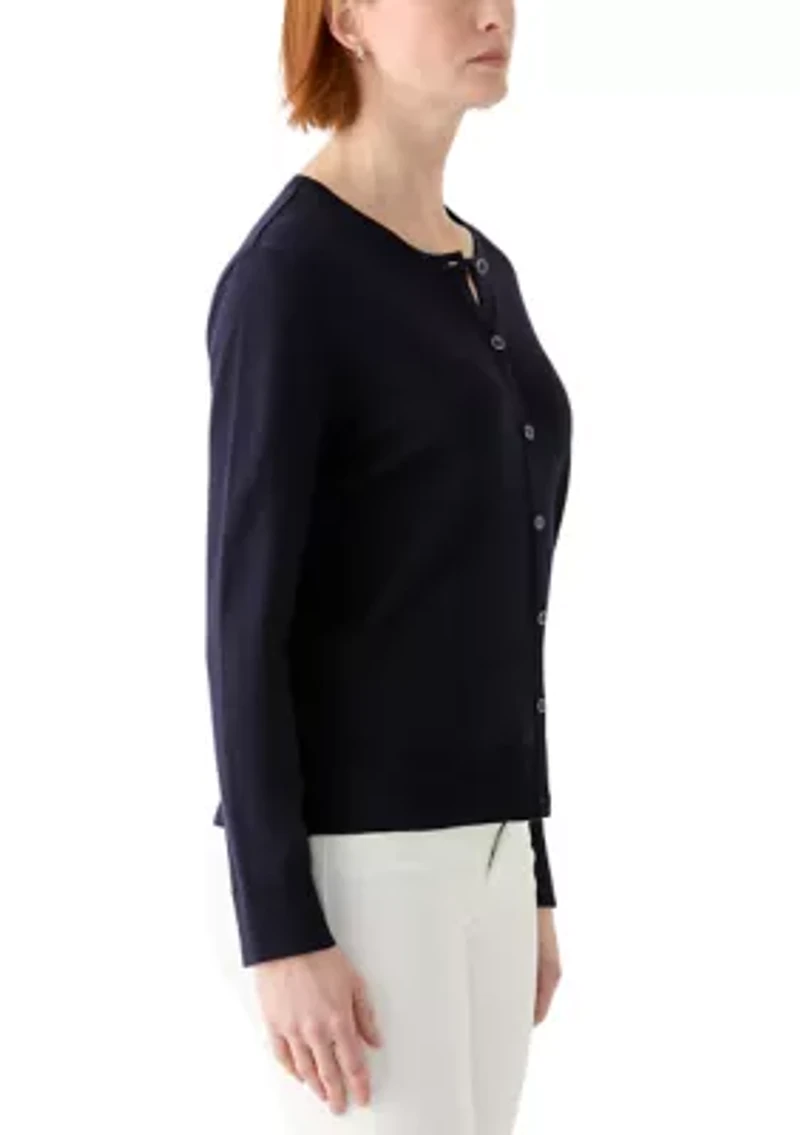 Petite Novelty Button Cardigan