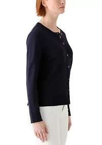 Petite Novelty Button Cardigan