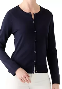 Petite Novelty Button Cardigan