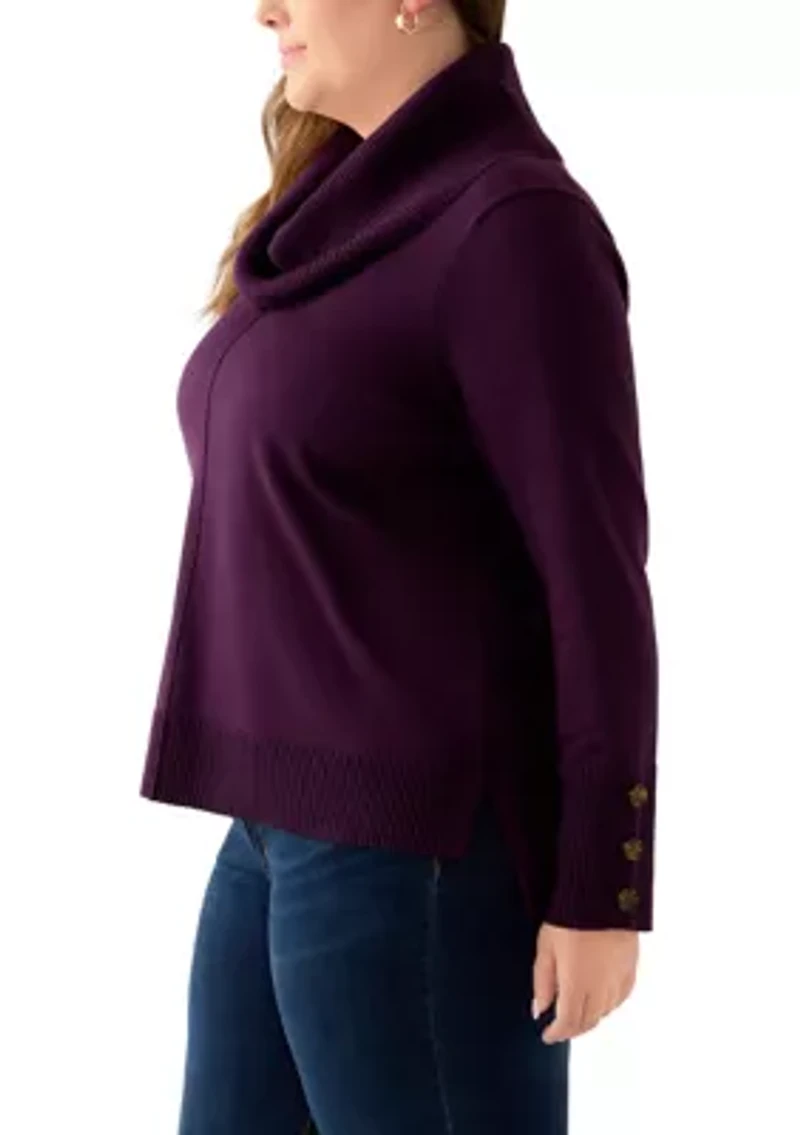 Plus Cowl Neck Sweater