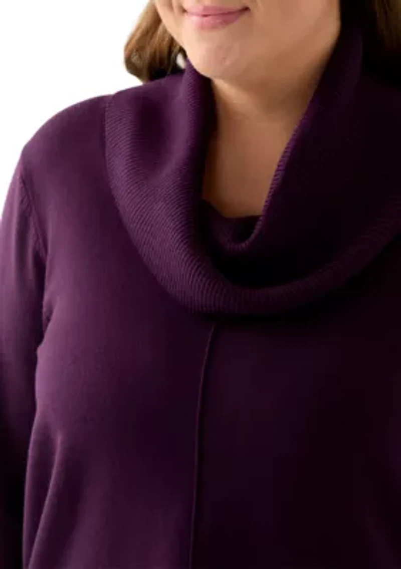 Plus Cowl Neck Sweater