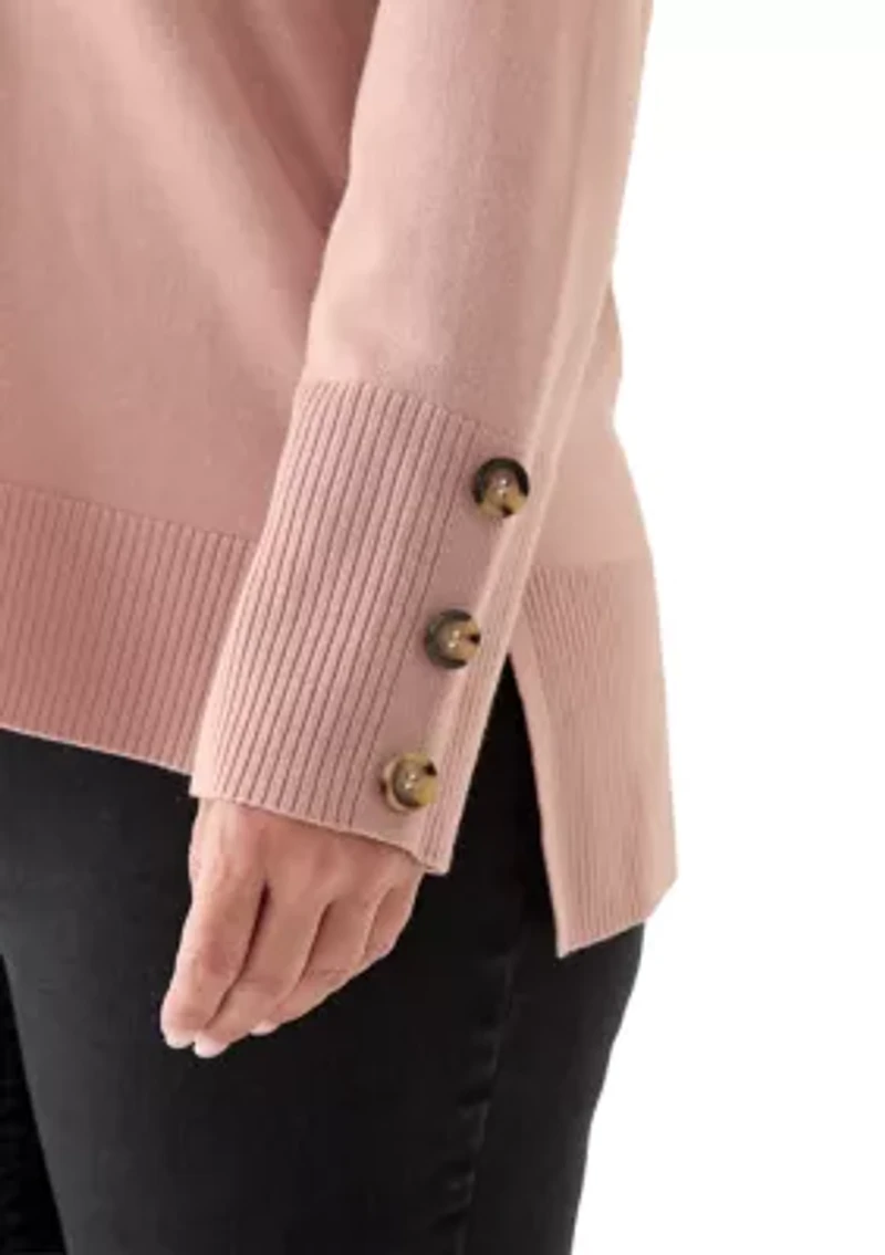 Plus Seam Front Tunic Sweater
