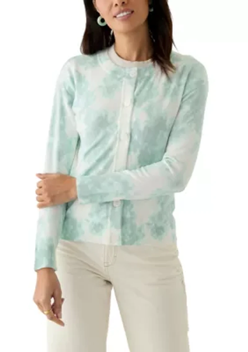 Petite Long Sleeve Printed Cardigan