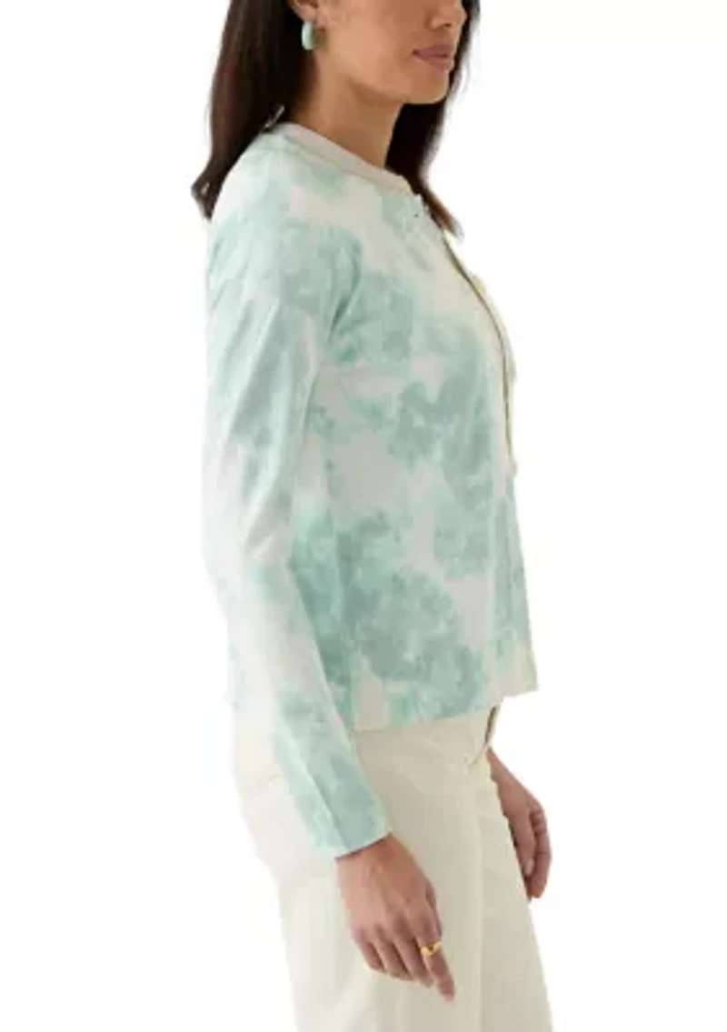 Petite Long Sleeve Printed Cardigan