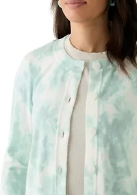 Petite Long Sleeve Printed Cardigan