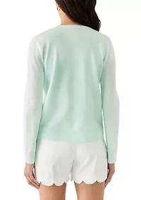 Petite Long Sleeve Solid Button Cardigan