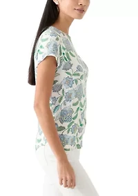 Petite Printed Crew Neck T-Shirt