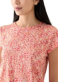 Petite Printed Crew Neck T-Shirt