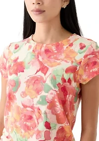 Petite Printed Crew Neck T-Shirt