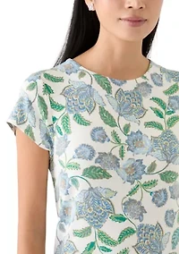 Petite Printed Crew Neck T-Shirt