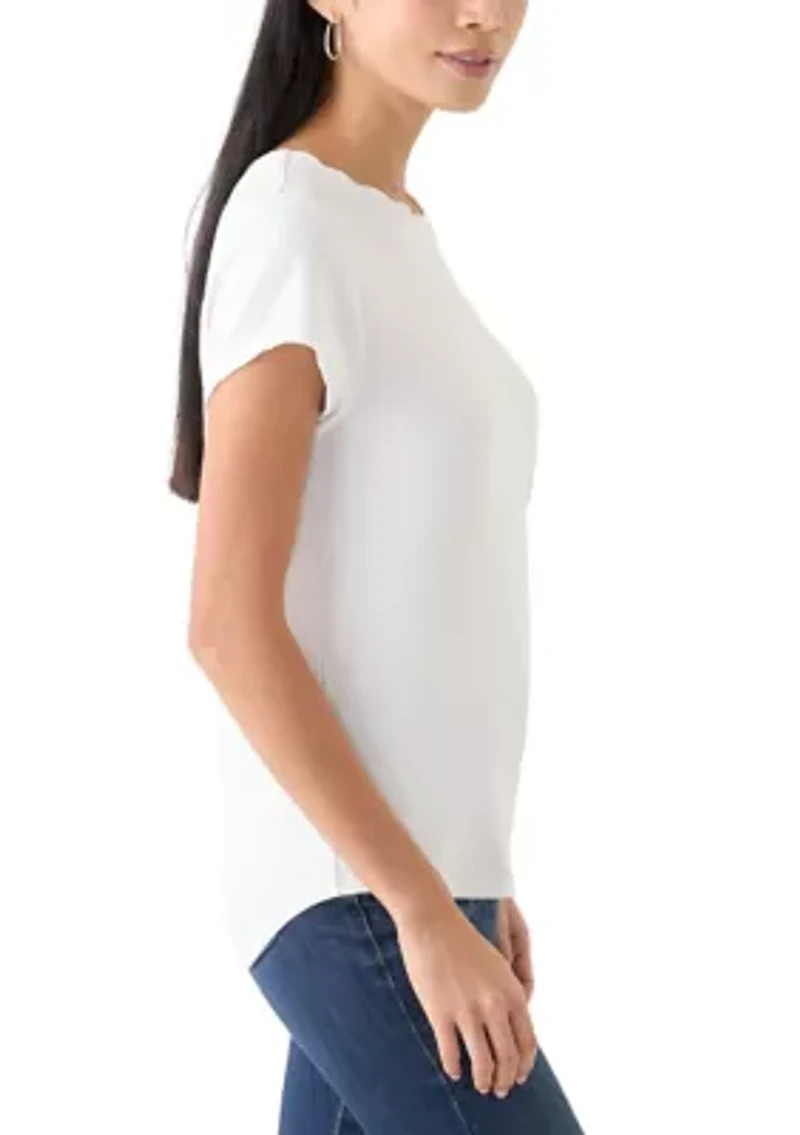 Petite Scallop Neck T-Shirt