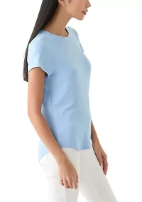 Petite Scallop Neck T-Shirt