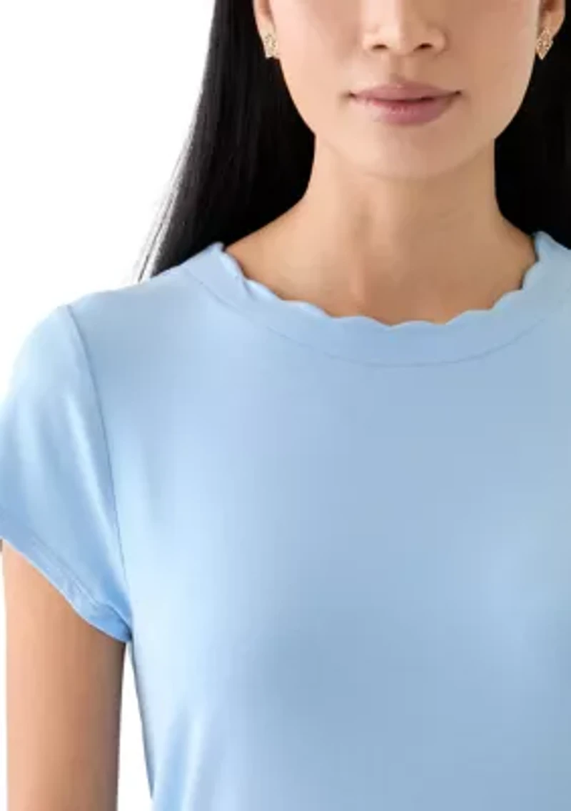 Petite Scallop Neck T-Shirt