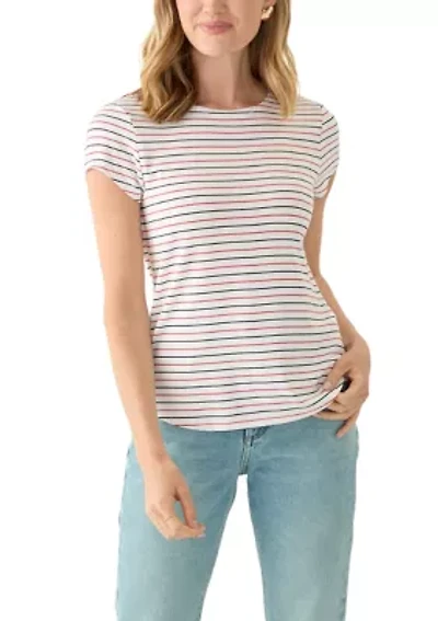 Petite Printed Crew Neck Top