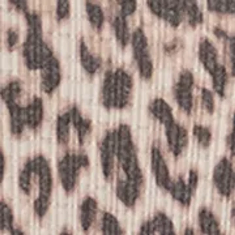 Plus Blouson Sleeve Split Neck Floral Stamp Top