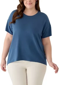 Plus Hi-Low Slub T-Shirt