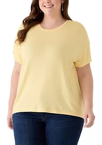 Plus Hi-Low Slub T-Shirt