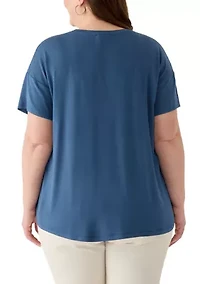 Plus Hi-Low Slub T-Shirt