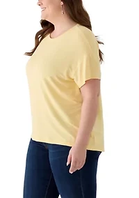 Plus Hi-Low Slub T-Shirt