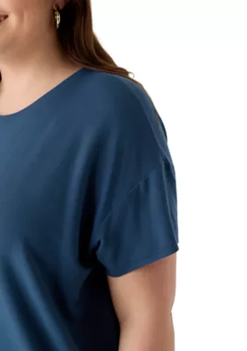 Plus Hi-Low Slub T-Shirt