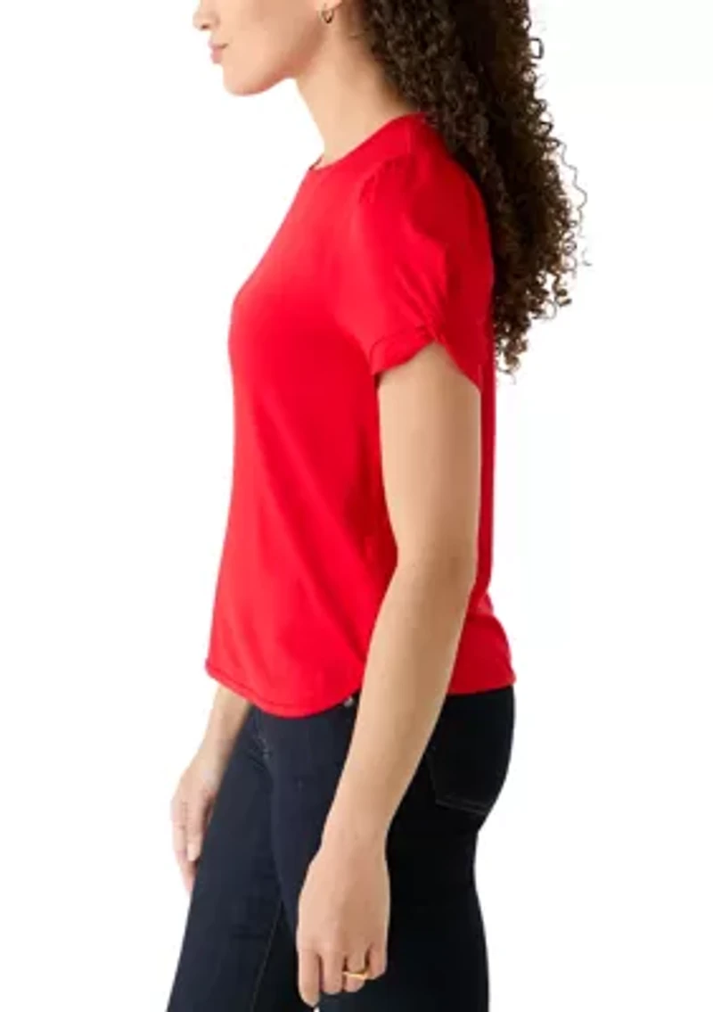 Petite Puff Sleeve Knit Top