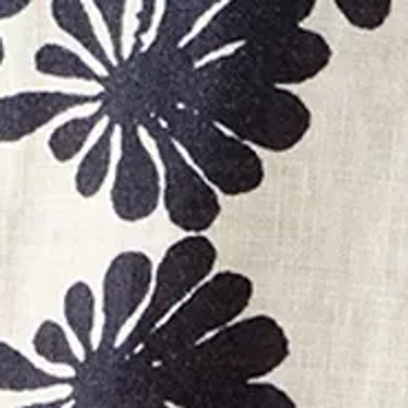 Women's Short-Sleeve Linen Printed Camp Shirt