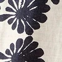 Women's Short-Sleeve Linen Printed Camp Shirt