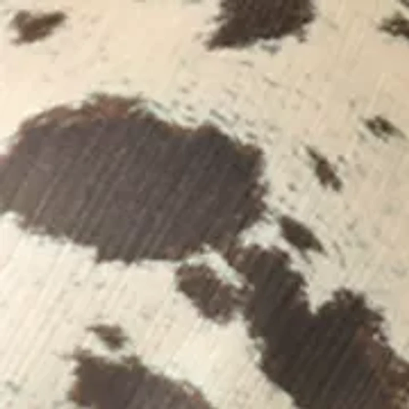 Women's Blouson Sleeve Cow Print Wrap Blouse