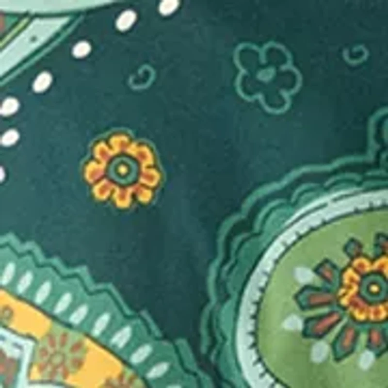 Women's Long Sleeve Paisley Print Blouse