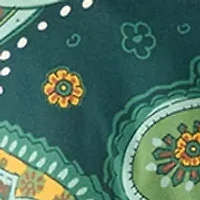 Women's Long Sleeve Paisley Print Blouse