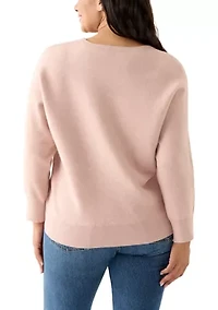 Plus Soutache Heart Sweater