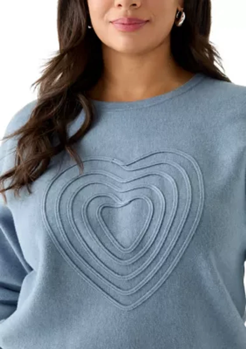 Plus Soutache Heart Sweater
